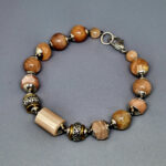 Браслет из камня солнечный камень, 18 см, "Орлеан", Арт. АП-16542