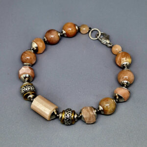 Браслет из камня солнечный камень, 18 см, "Орлеан", Арт. АП-16542