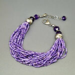 Браслет из камня циркон, 18 см, "Виола", Арт. АП-14963