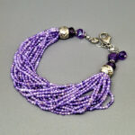 Браслет из камня циркон, 18 см, "Виола", Арт. АП-14963