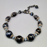 Браслет из камня соколиный глаз, "Ронда", Арт. АП-13326