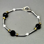 Браслет из камней турмалин, шерл, циркон, 18 см, "Жульетт", Арт. АП-17992