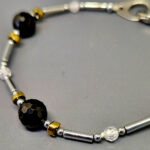 Браслет из камней турмалин, шерл, циркон, 18 см, "Жульетт", Арт. АП-17992