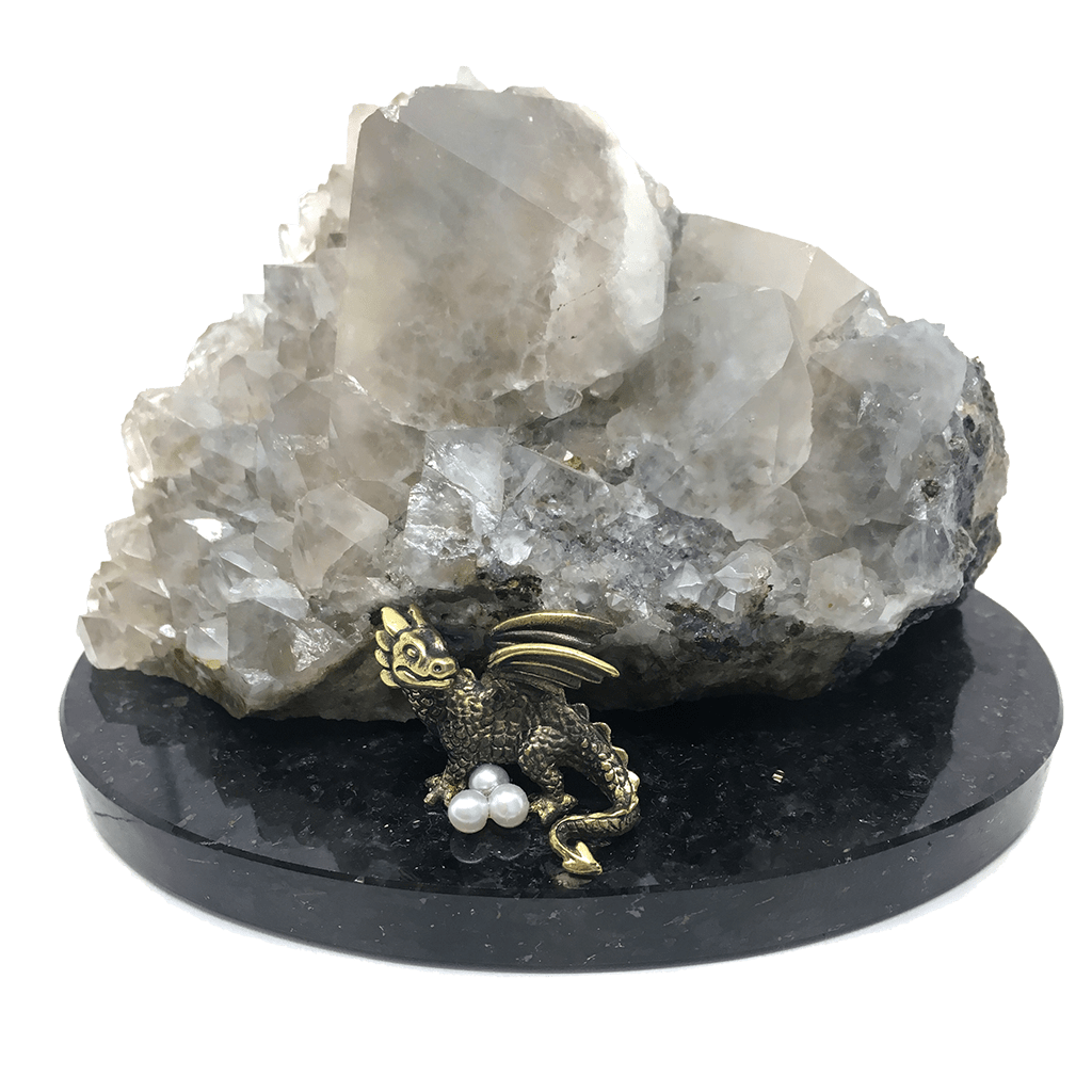 Статуэтка из камней кварц, жемчуг, мрамор, Арт. КЛ-2294