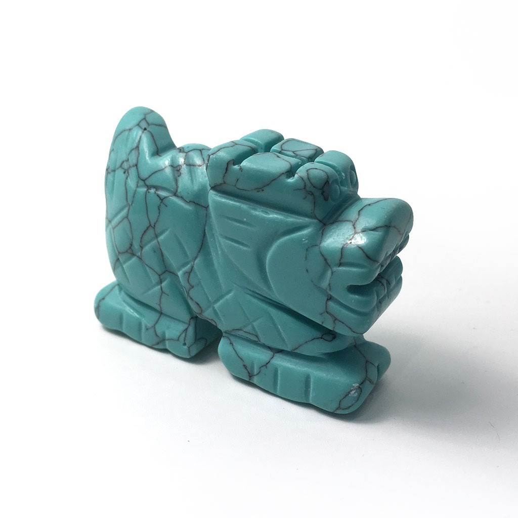 Статуэтка из камня бирюза, "Дракон из натуральной бирюзы", Арт. НГ-14319б