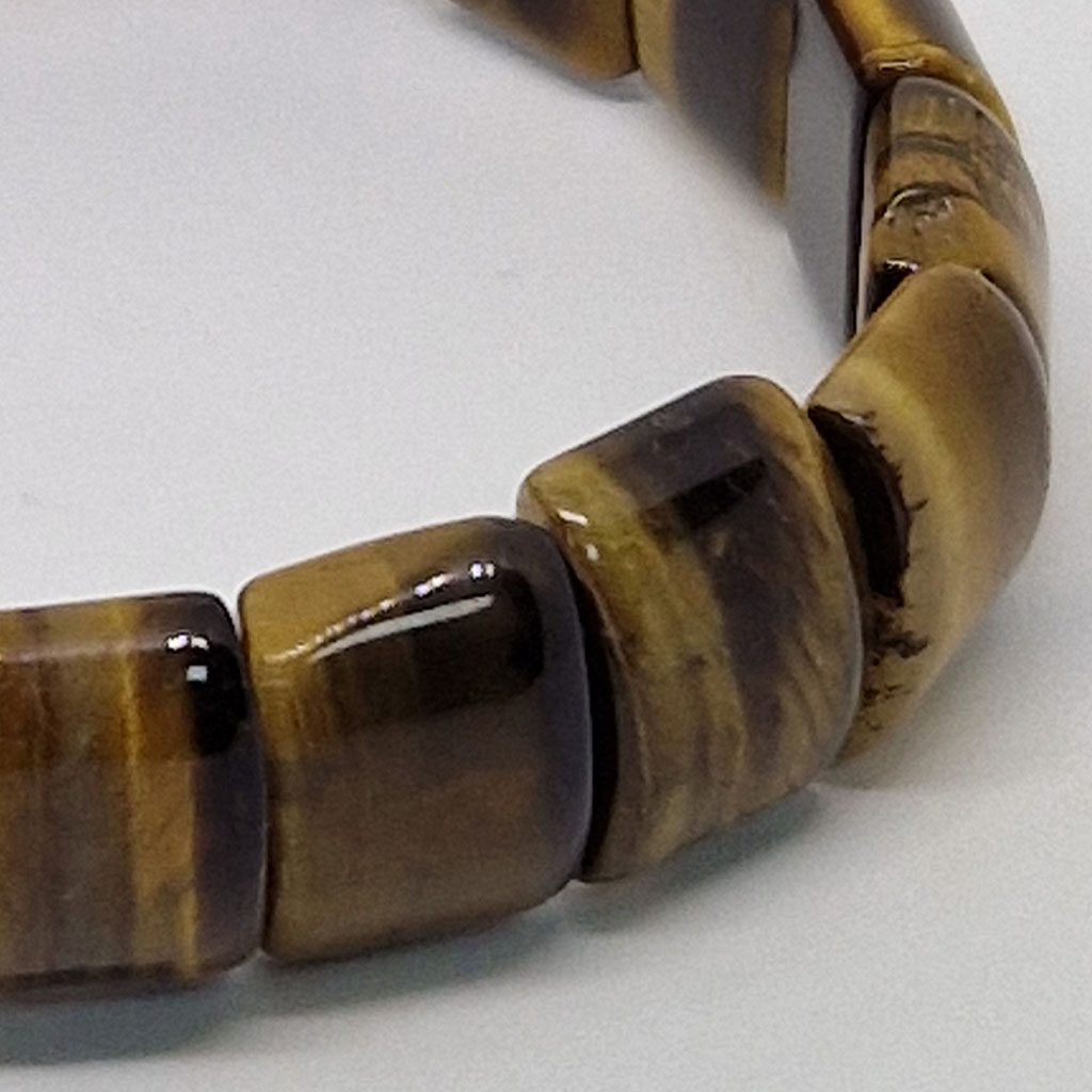 Браслет на резинке из камня тигровый глаз, Арт. НГ-14037
