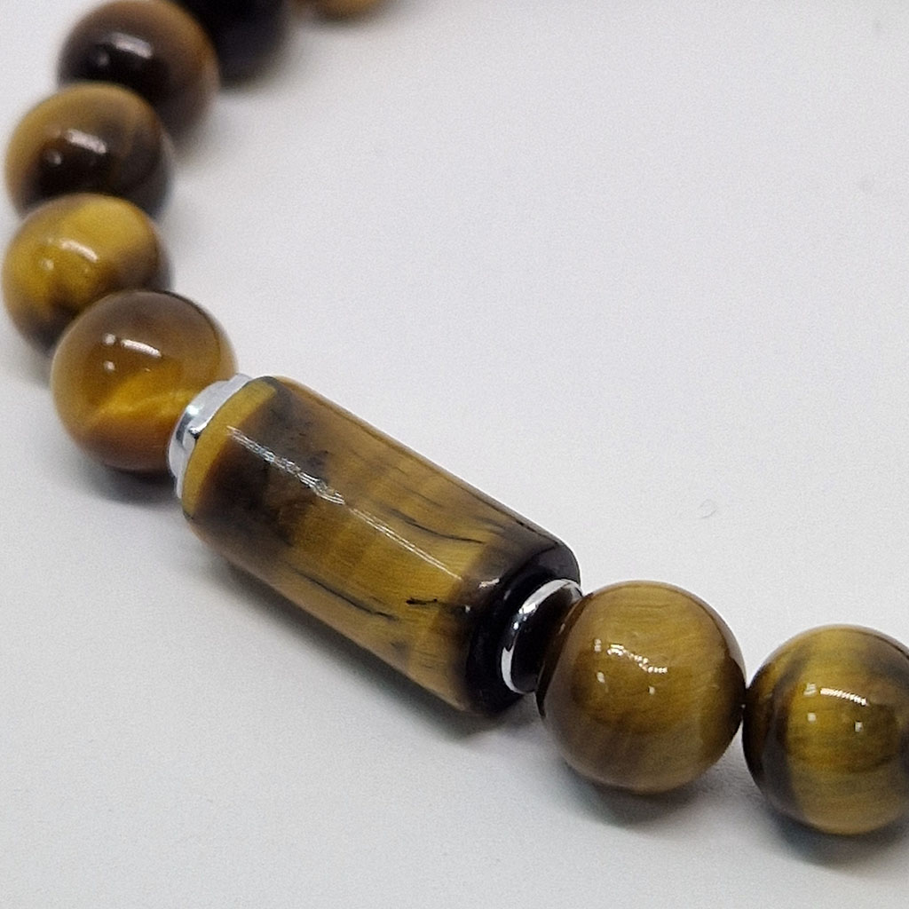 Браслет из камня тигровый глаз, Лео, Арт. АП-17128