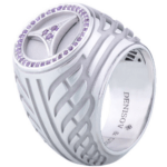 мужское кольцо с аметистом Мерседес