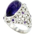 кольцо с аметистом серебро