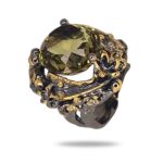 Кольцо из серебра c камнем цитрин 21.25ct Ракурс 2