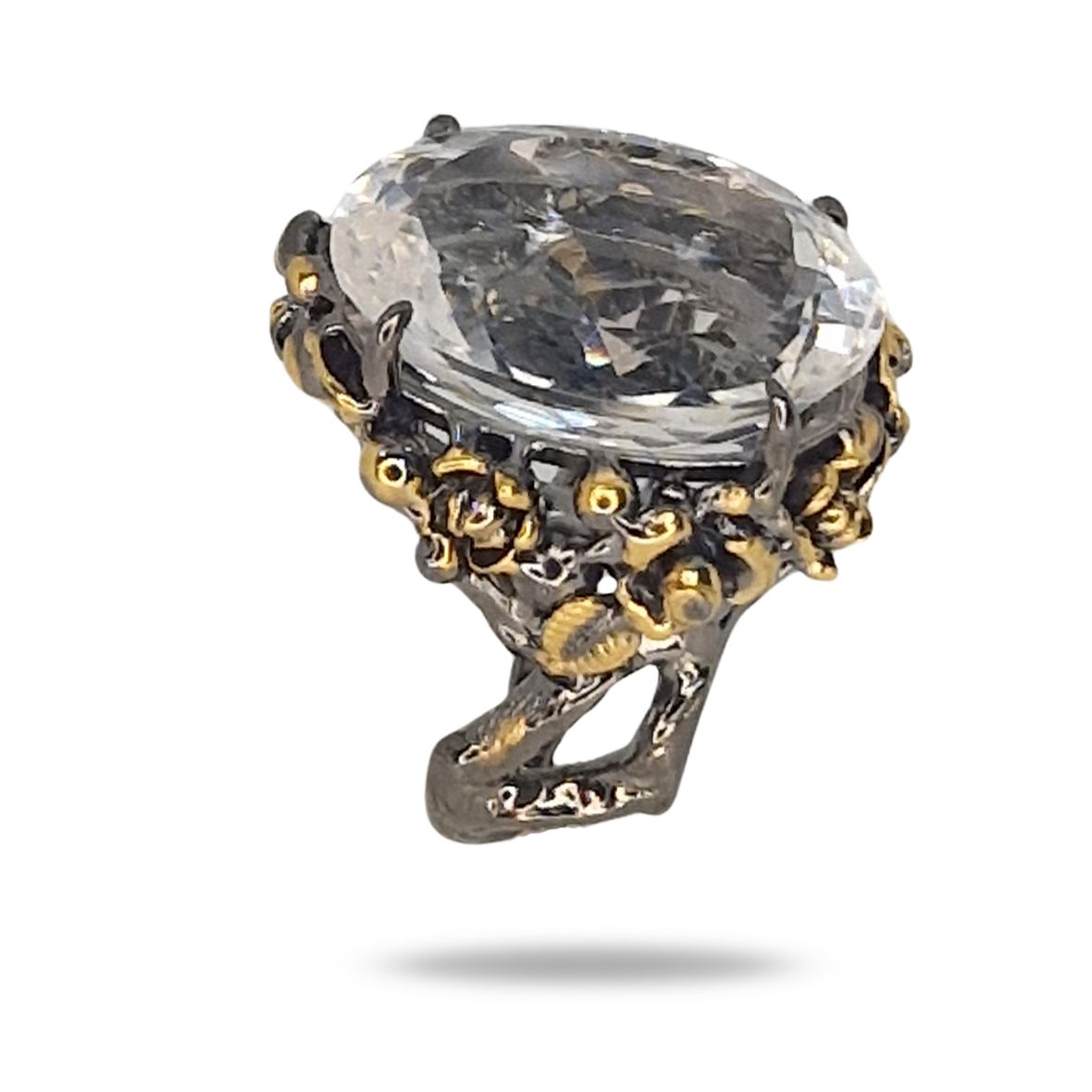 Кольцо из серебра с горным хрусталем Ракурс 4