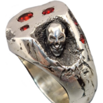 Кольцо из серебра 925 пробы с натуральным камнем гранат фото 2