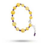 Браслет сахарный кварц аметист фото 1