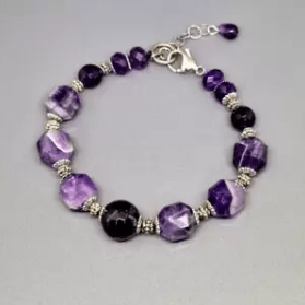 браслет из аметиста с замком