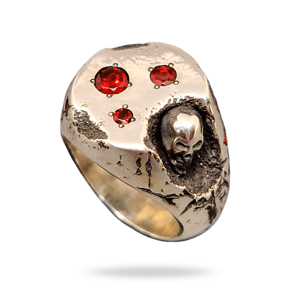 Кольцо из серебра 925 пробы с натуральным камнем гранат фото 1