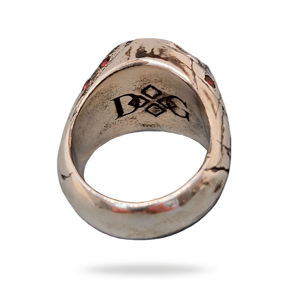 Кольцо из серебра 925 пробы с натуральным камнем гранат фото 5