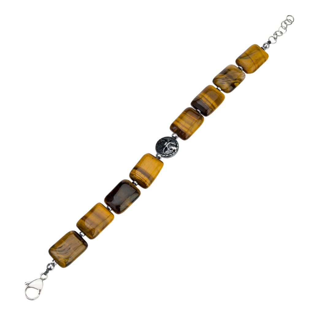 Браслет камень тигровый глаз гематит фото 2