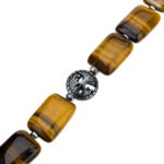 Браслет камень тигровый глаз гематит фото 3