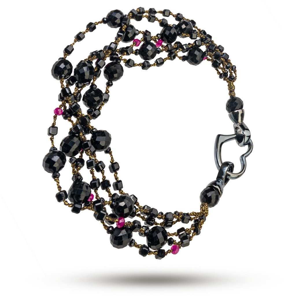 Браслет турмалин шпинель красная фото 1