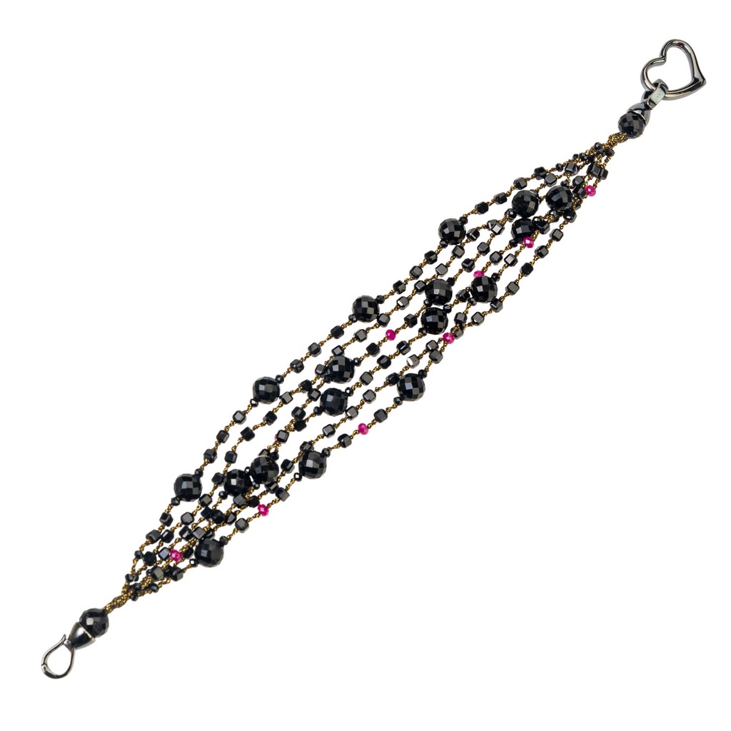 Браслет турмалин шпинель красная фото 2