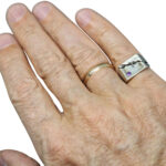 Кольцо из серебра с камнем аметист 0,06ct